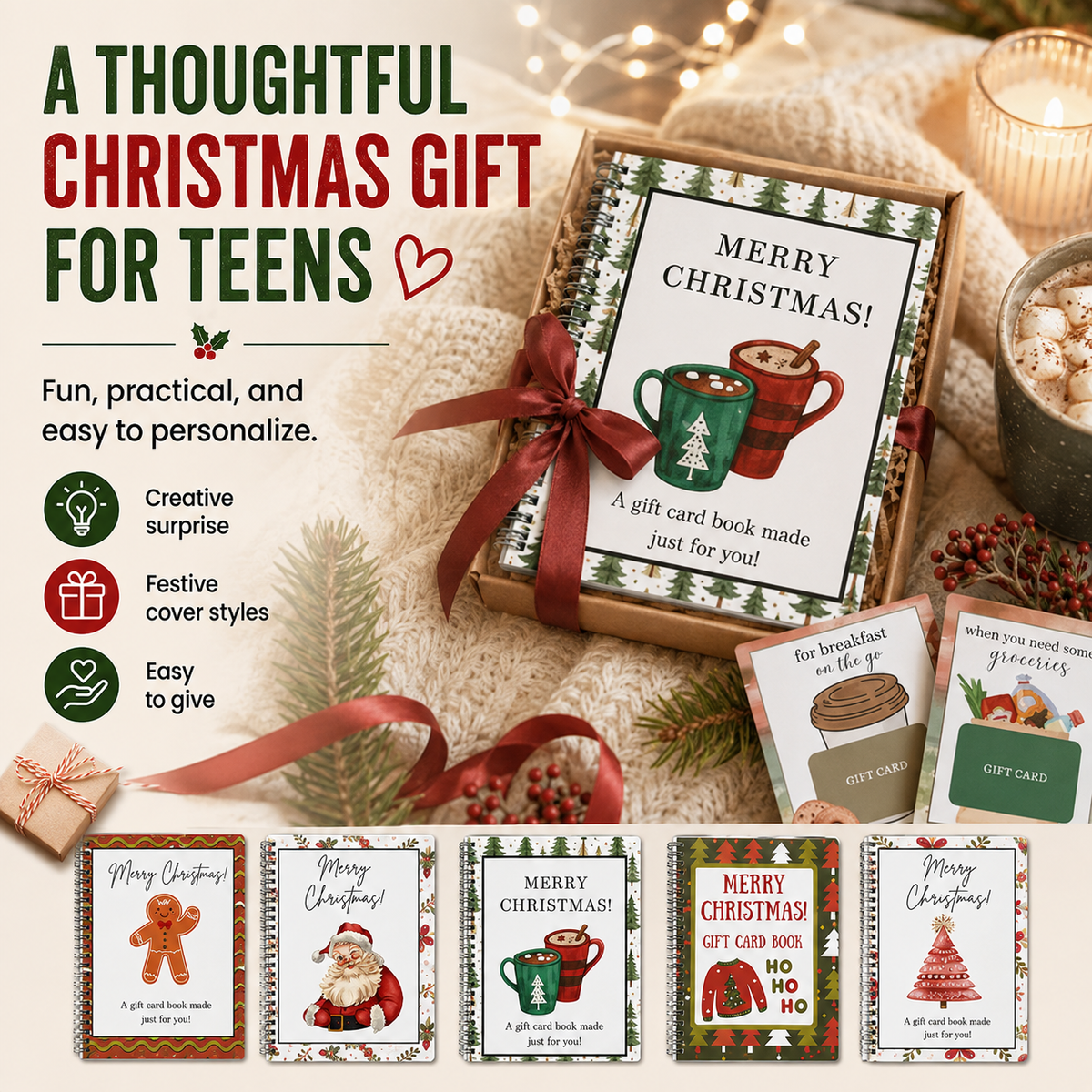 🔥 LIMITED-TIME 50% OFF — Christmas Gift Card Book（upsell）