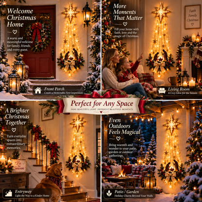 ✨Last Day 49% OFF✨✝️ Bethlehem Star – Lighted Nativity Wall Decor（upsell）